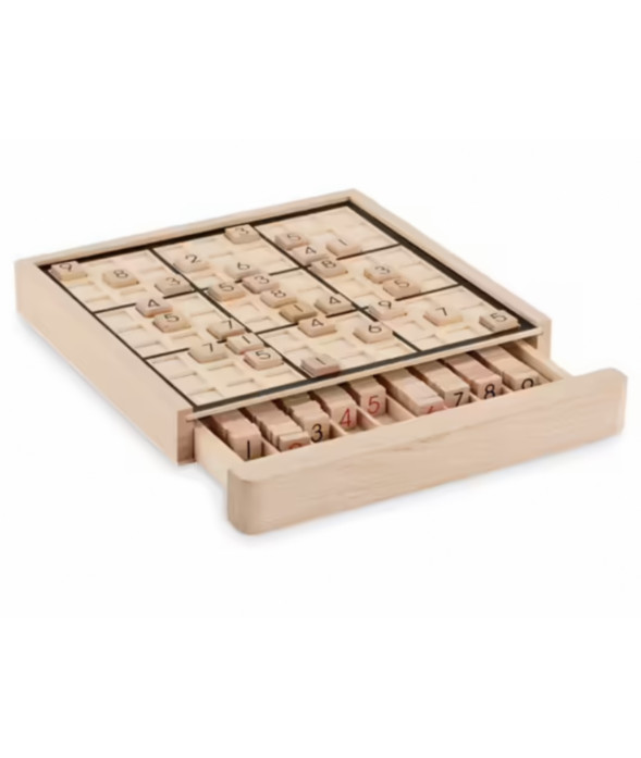 Sudoku-brädspel i trä