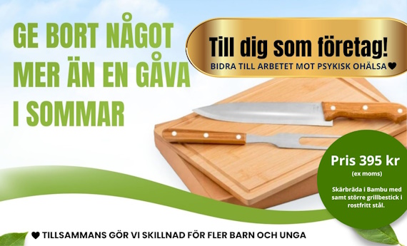 Grillskärbräda med tillhörande Gaffel och kniv Grillskärbräda med tillhörande Gaffel och kniv